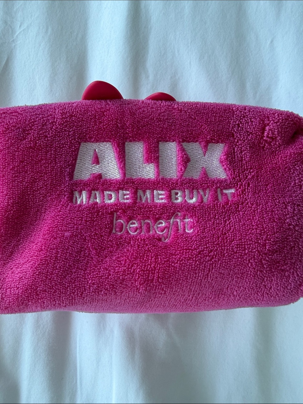 Benefit Pink 'ALIX MADE ME BUY IT' Plush Cosmetic Pouch